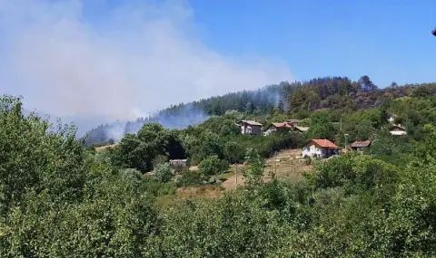 Пожар гори и в района на Банкя