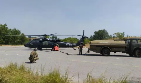 Военни и днес помагат за гасенето на пожара над с. Илинденци в Пирин