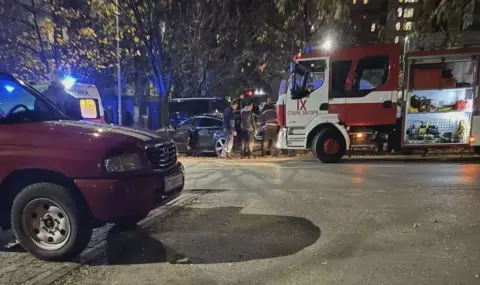 Верижна катастрофа с четири коли в Стара Загора