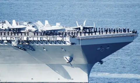 Американският самолетоносач USS Gerald R. Ford прекрати операциите срещу Иран след пожар на борда