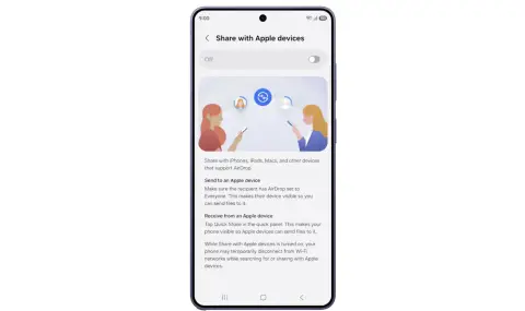 Samsung Galaxy S26 вече поддържа AirDrop на Apple