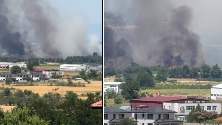 Огнена стихия край Пловдив: Пламъци погълнаха сухи треви край Околовръстното