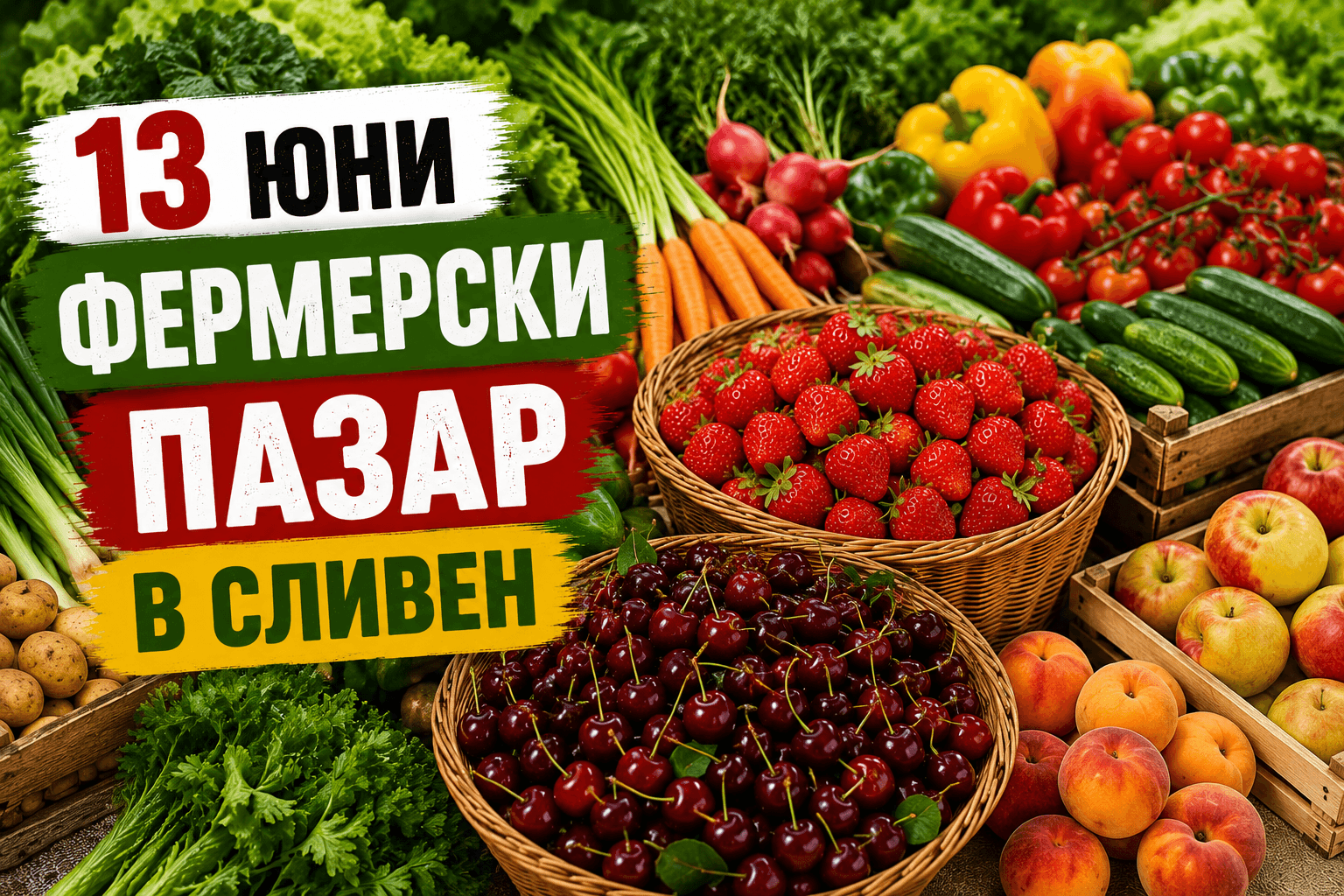 подкрепете местното: сливен се готви за традиционния юнски фермерски пазар