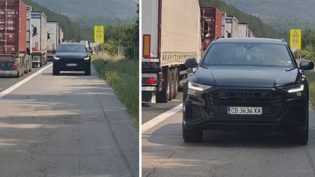 шокираща безотговорност на ам „тракия“: джип се промъква в насрещното