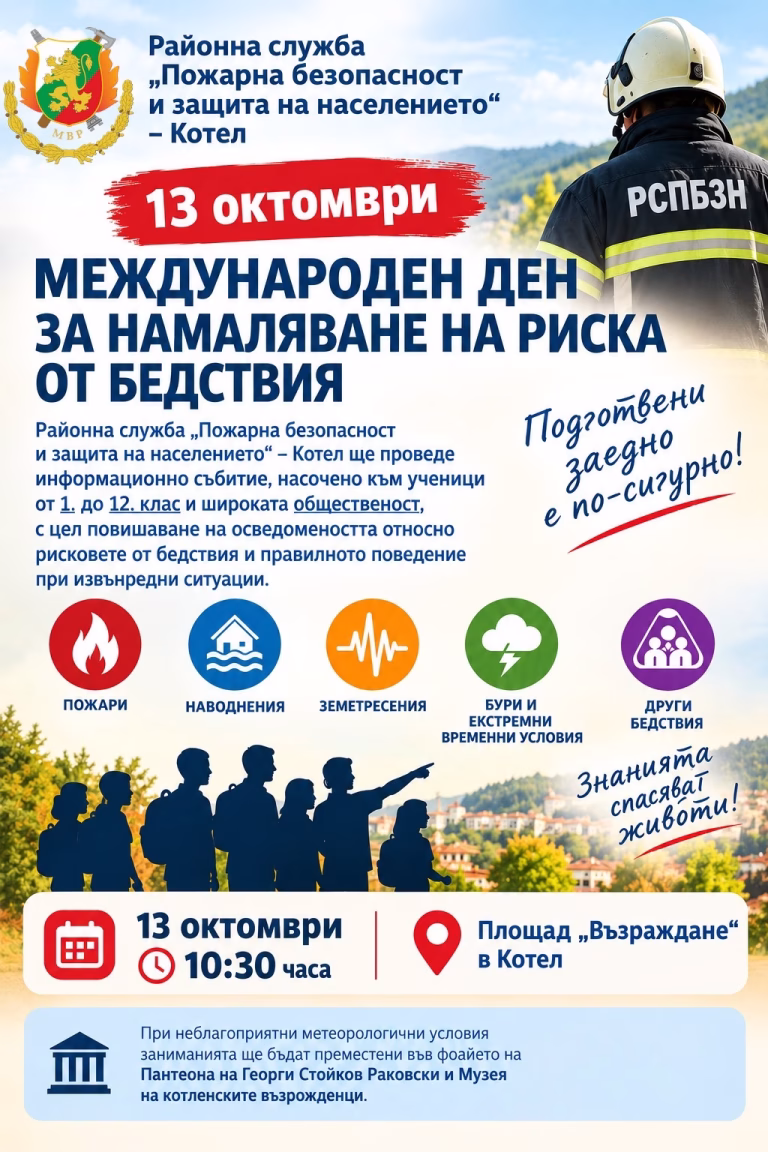 Как да оцелеем при бедствие? Котел се включва в глобална кампания за превенция