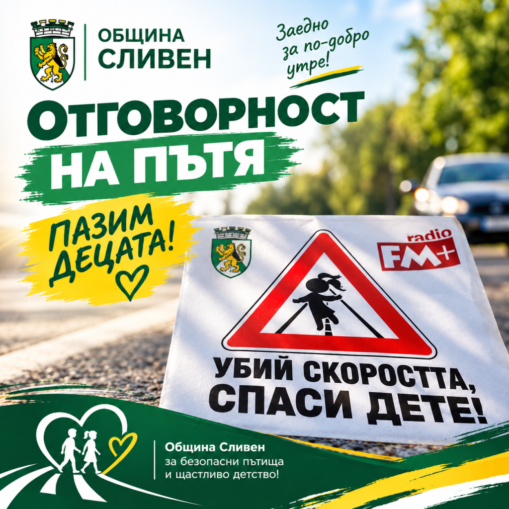 сливен получава признание за ключовата си роля в национална кампания за пътна безопасност