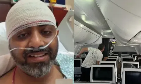 Пилотът на Flydubai показа белезите си след драмата в кабината СНИМКИ